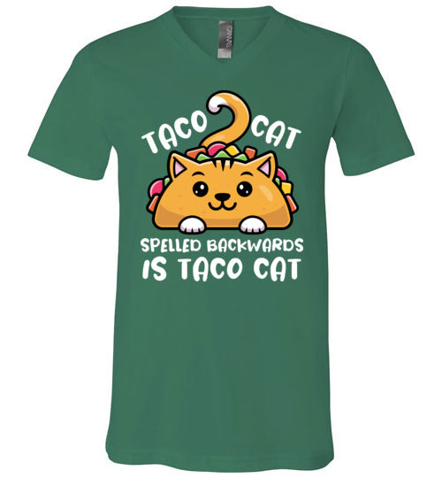 Taco Cat Spelled Backwards V-Neck