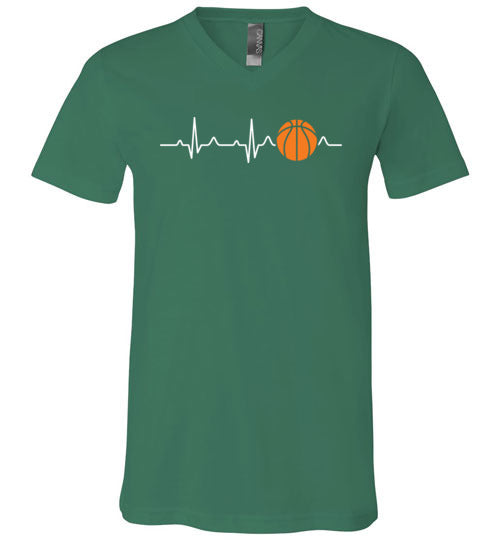 Basketball Heartbeat V-Neck