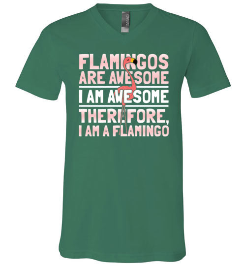 Flamingos Are Awesome V-Neck