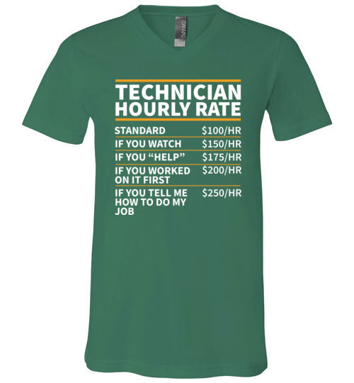 Technician Hourly Rate V-Neck