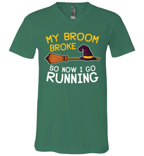 Broom Broke Running V-Neck