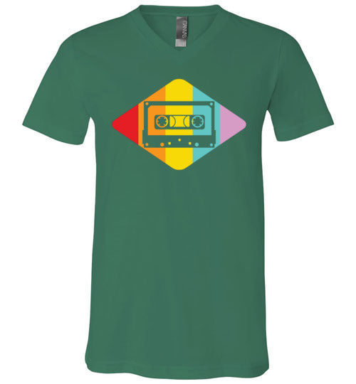 Vintage Retro Cassette V-Neck
