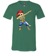 Pirate Dabbing Skeleton Cartoon V-Neck