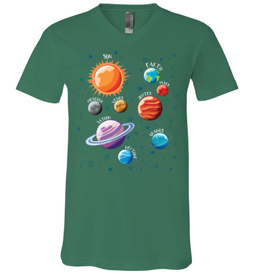 Solar System Planets V-Neck