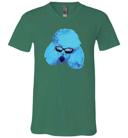 Poodle Neon Face V-Neck