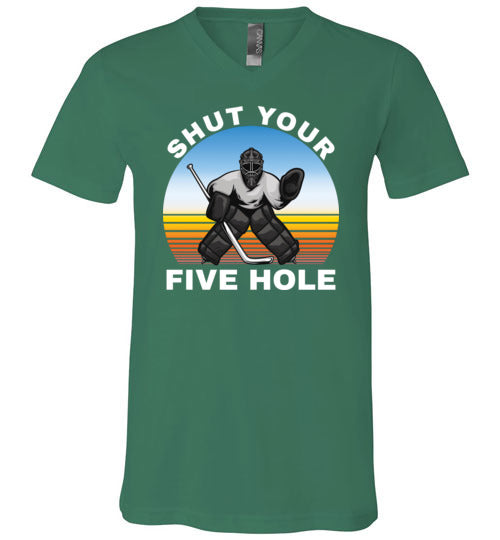 Ice Hockey Shut Your Five Hole V-Neck
