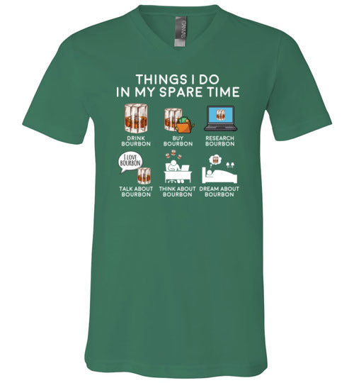 Things I Do Spare Time Bourbon V-Neck