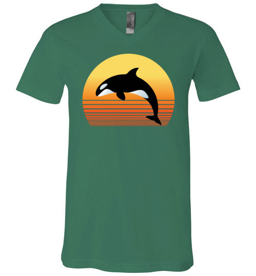 Killer Whale Sunset V-Neck