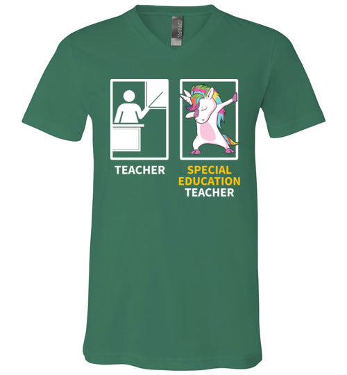 Special Education Teacher Dabbing V-Neck