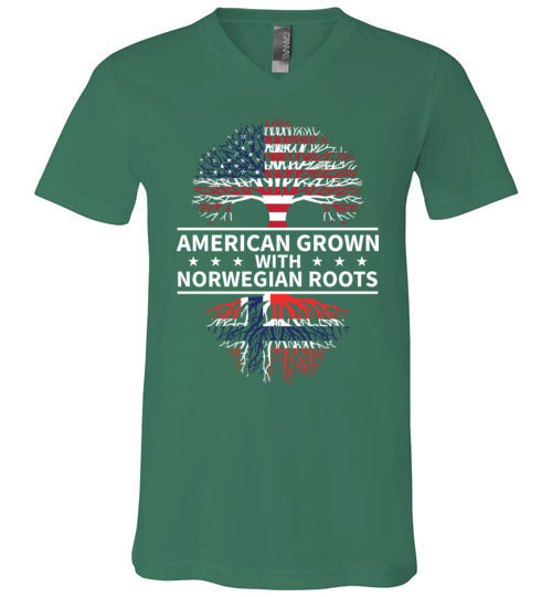 American Grown With Norwegian Roots V-Neck
