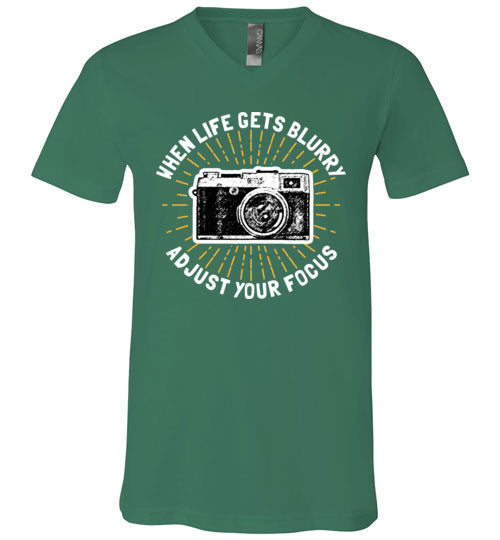Photographer Life Gets Blurry V-Neck