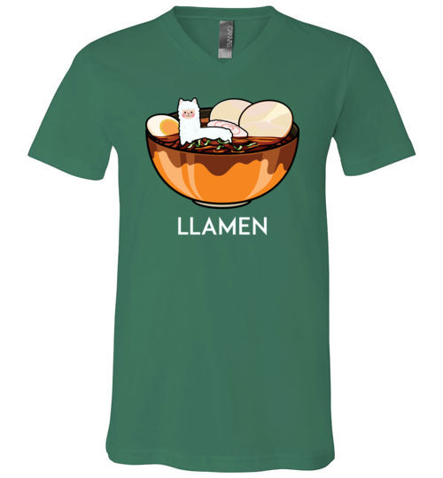 Llamen Llama Ramen V-Neck