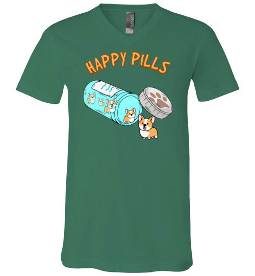 Happy Pills Corgi V-Neck