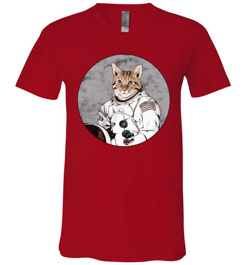 Cat Astronaut V-Neck