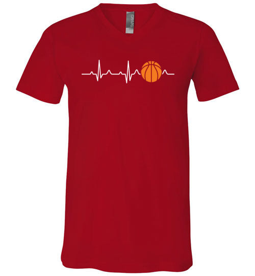 Basketball Heartbeat V-Neck