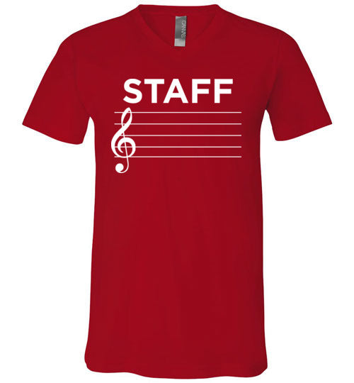 Music Staff V-Neck