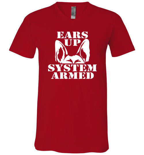 Ears Up System Armed German Shepherd V-Neck
