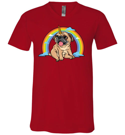 Pug Unicorn V-Neck