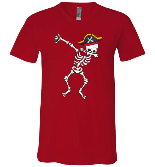 Pirate Dabbing Skeleton V-Neck