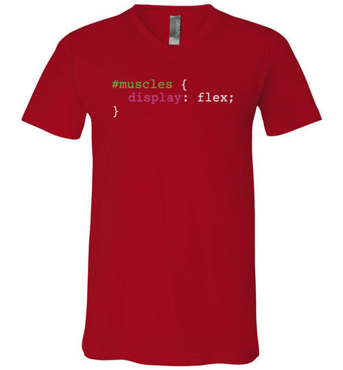 Muscles Coding Flex Gym CSS V-Neck