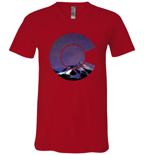 Colorado Flag Mountains V-Neck