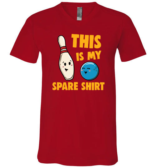 Bowling This Is My Spare Shirt V-Neck