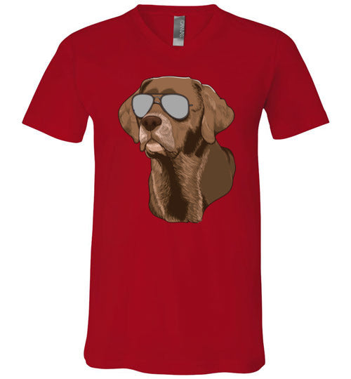 Chocolate Lab Sunglasses V-Neck