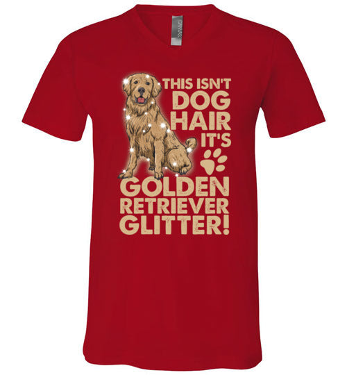 Golden Retriever Glitter V-Neck