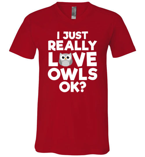 Just Really Love Owls V-Neck