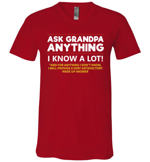 Ask Grandpa Anything V-Neck