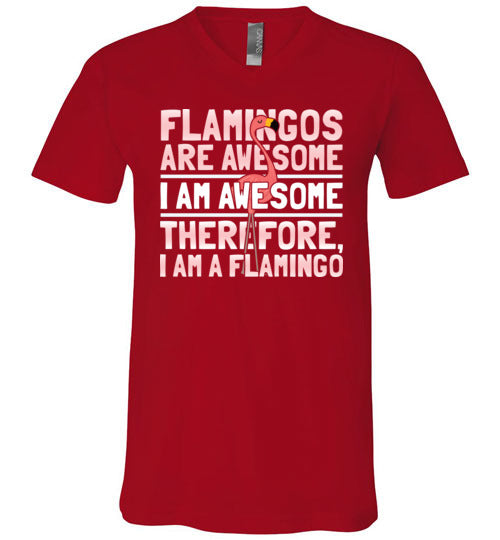 Flamingos Are Awesome V-Neck