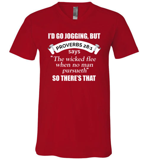 Christian Jogging But Proverbs V-Neck