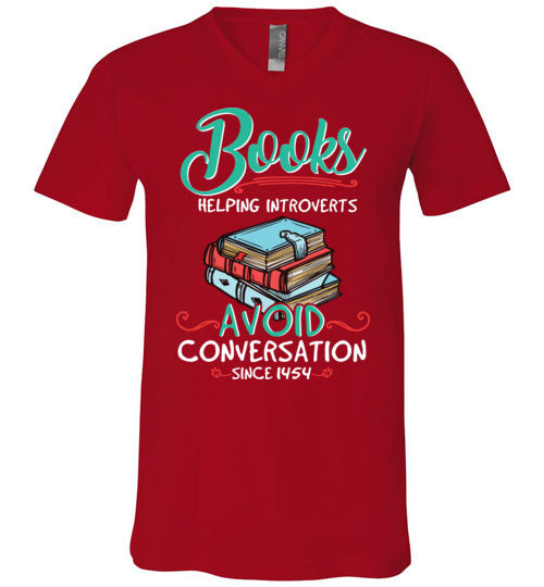 Books Helping Introverts V-Neck
