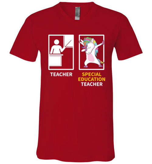 Special Education Teacher Dabbing V-Neck