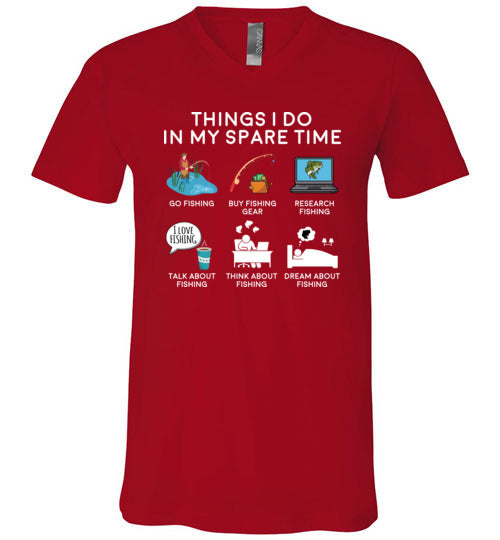 Things I Do In My Spare Time Fishing V-Neck