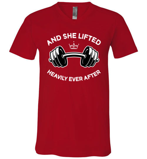 She Lifted Heavily Ever After V-Neck