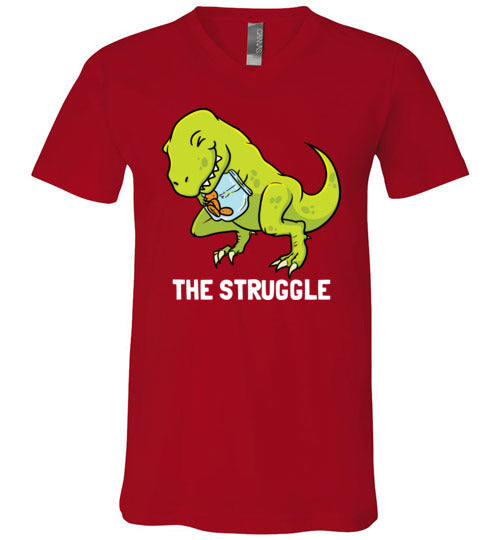 T-Rex Cookies Struggle V-Neck