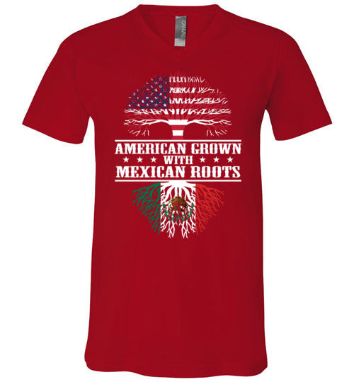 American Grown Mexican Roots V-Neck
