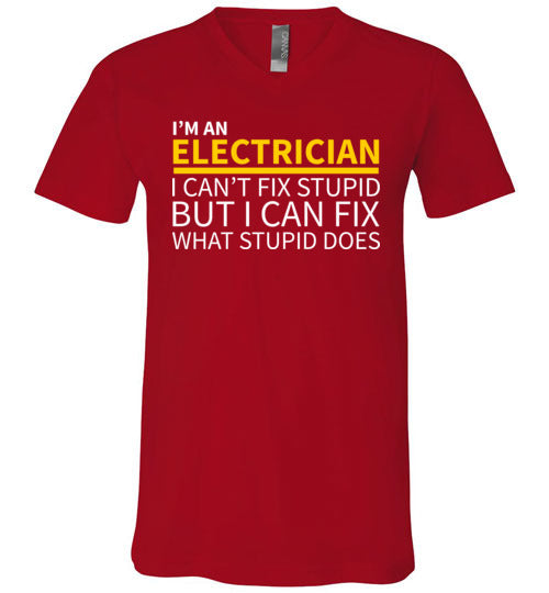 Electrician Cant Fix Stupid V-Neck
