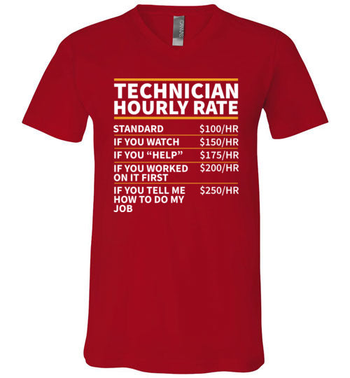 Technician Hourly Rate V-Neck