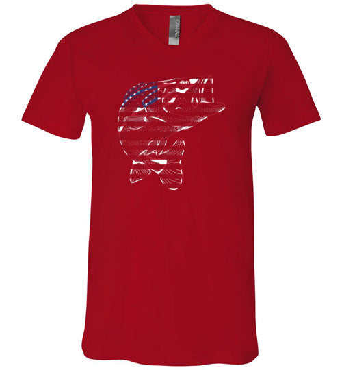Bass Flag Fishing V-Neck