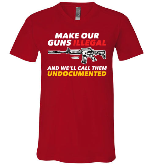 Guns Undocumented V-Neck