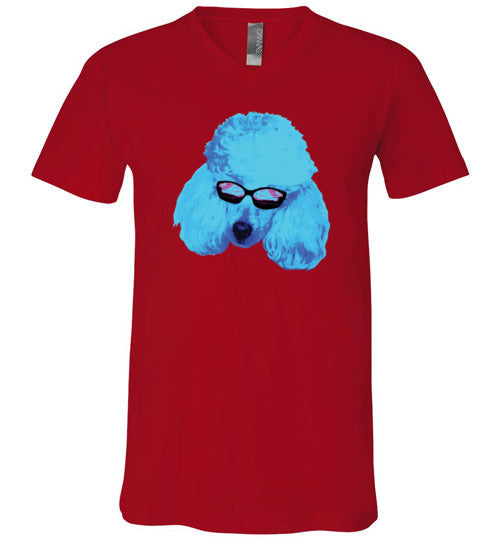 Poodle Neon Face V-Neck