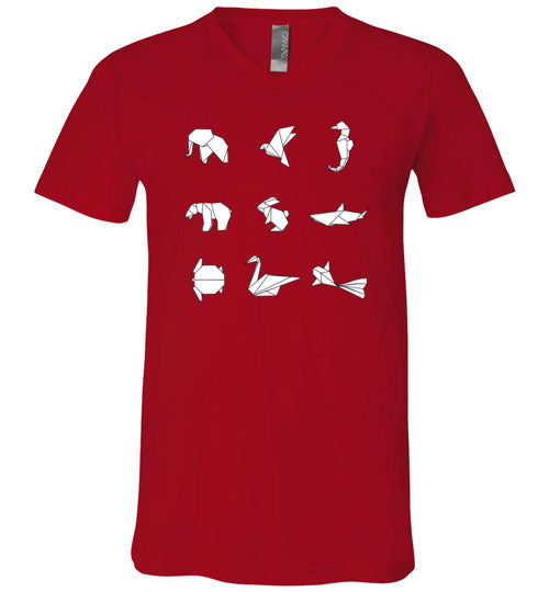 Origami Animals V-Neck