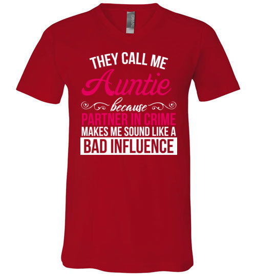 Auntie Partner In Crime V-Neck