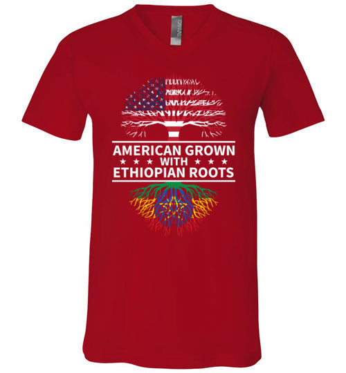 American Grown With Ethiopian Roots V-Neck