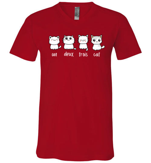 Un Deux Trois Cat V-Neck
