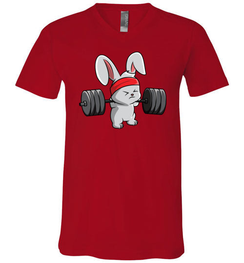 Bunny Rabbit Workout Weightlifting V-Neck