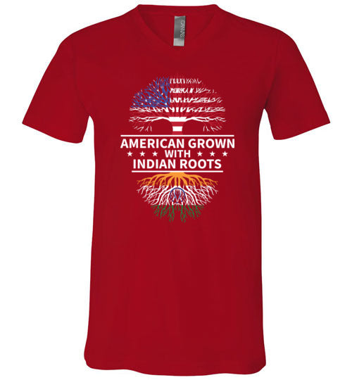 American Grown With Indian Roots V-Neck