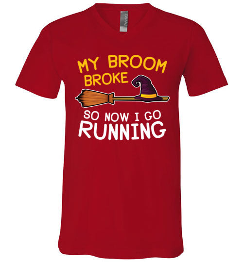 Broom Broke Running V-Neck
